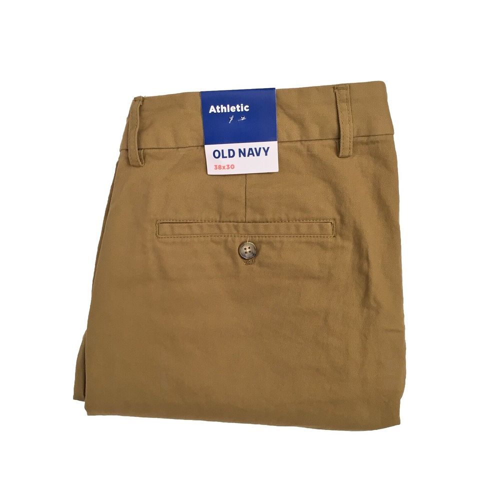 Old Navy Athletic Built-In Flex Chino Pants‎ Doe A Deer Men's Size 38 X 30 NEW